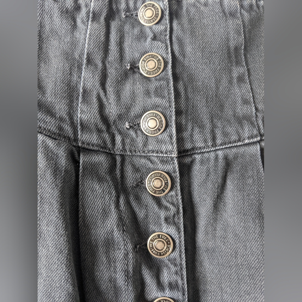 Free People High-Waist Jean Shorts Black - Picture 4 of 8